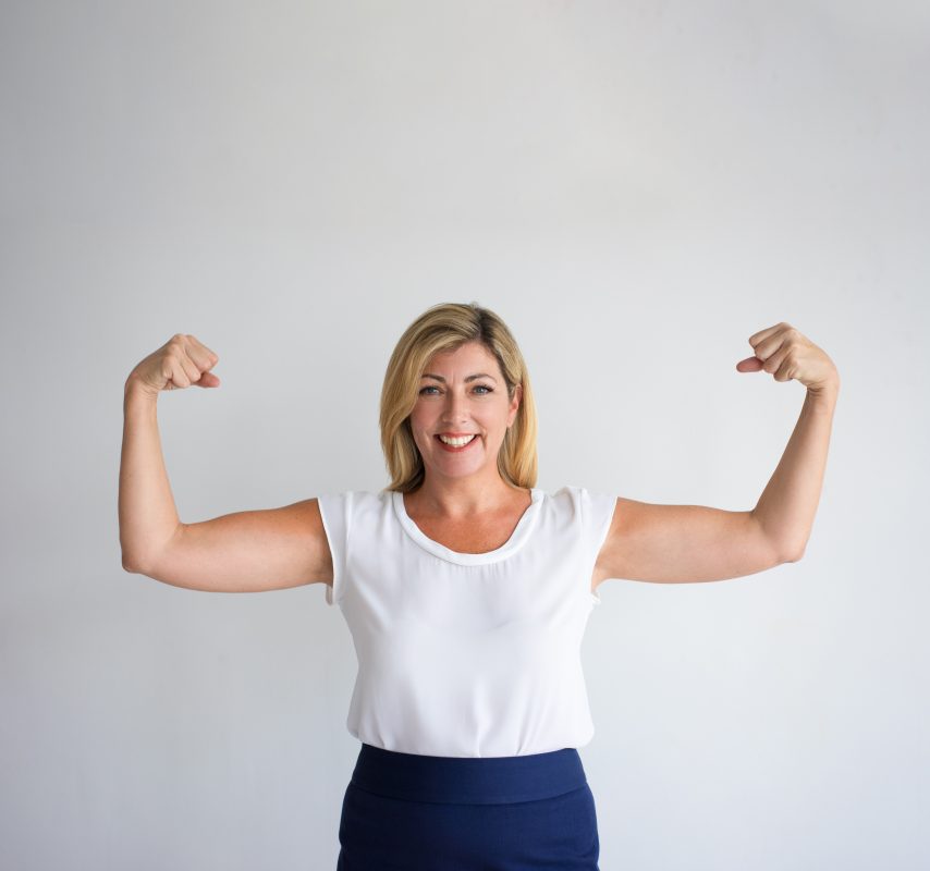 female flexing