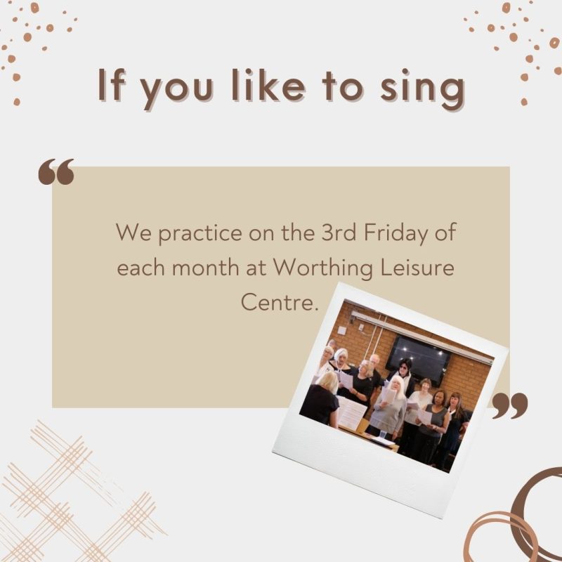 Sing at Worthing Phoenix Over 50's Club